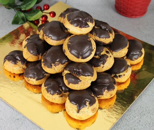 Dark Chocolate Profiterole Cake