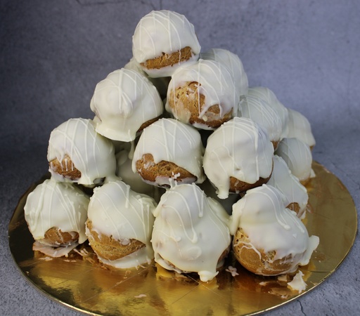 White Chocolate Profiterole Cake